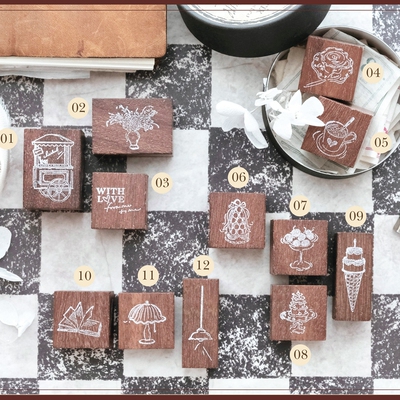 Jieyanow好时光木印章 木质ins风马来西亚Good Times