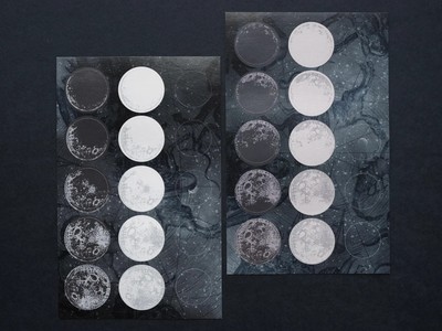 Jieyanow月亮月球贴纸素材纸