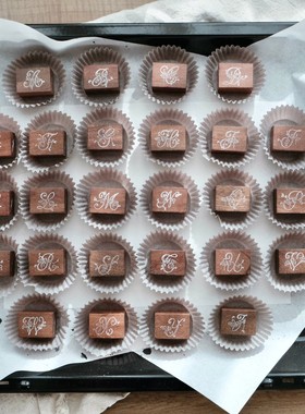 Jieyanow英文字母花体木印章 姓名首字母手帐ins风The Alphabets