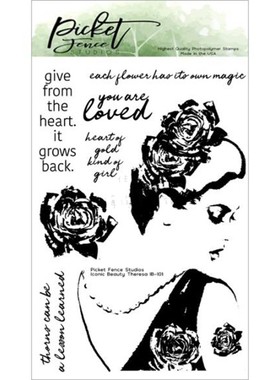 Picket Fence美女背影女孩透明印章进口Iconic Beauty Theresa