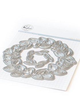 Pink Fresh Studio花环树枝树叶卡片切割碳钢刀模Leafy Wreaths