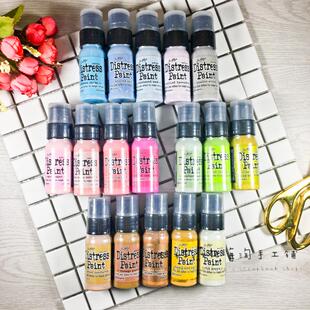 刷色不是闷同款 绝版 Tim Holtz复古丙烯海绵头颜料 Paint Distress