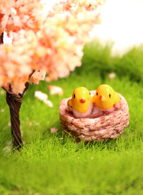 diy微景观多肉盆栽材料黄鹂小鸟