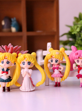 盲袋月野兔人偶少女心风蛋糕模型