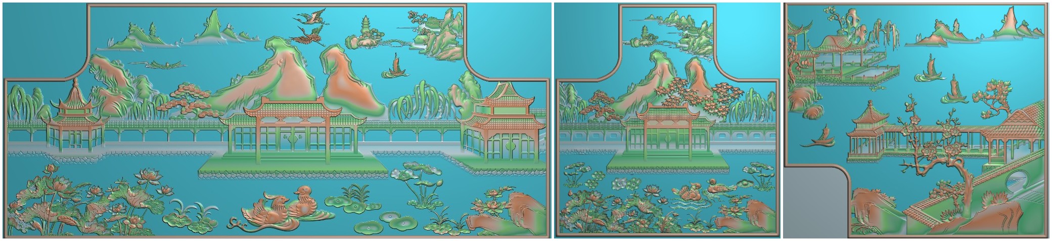 包邮高清设计木雕素材精雕图浮雕图灰度图精品百年好合沙发套图图片