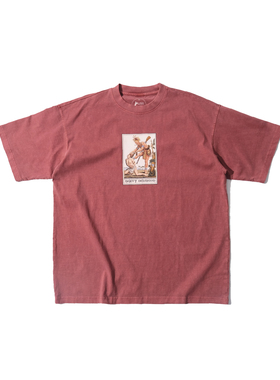 H-D HELL IS REAL 割头皮 复古机车 重磅小领口 短袖T恤