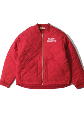 H-D  HELL IS REAL RED 复古机车武骨风绗棉棉服