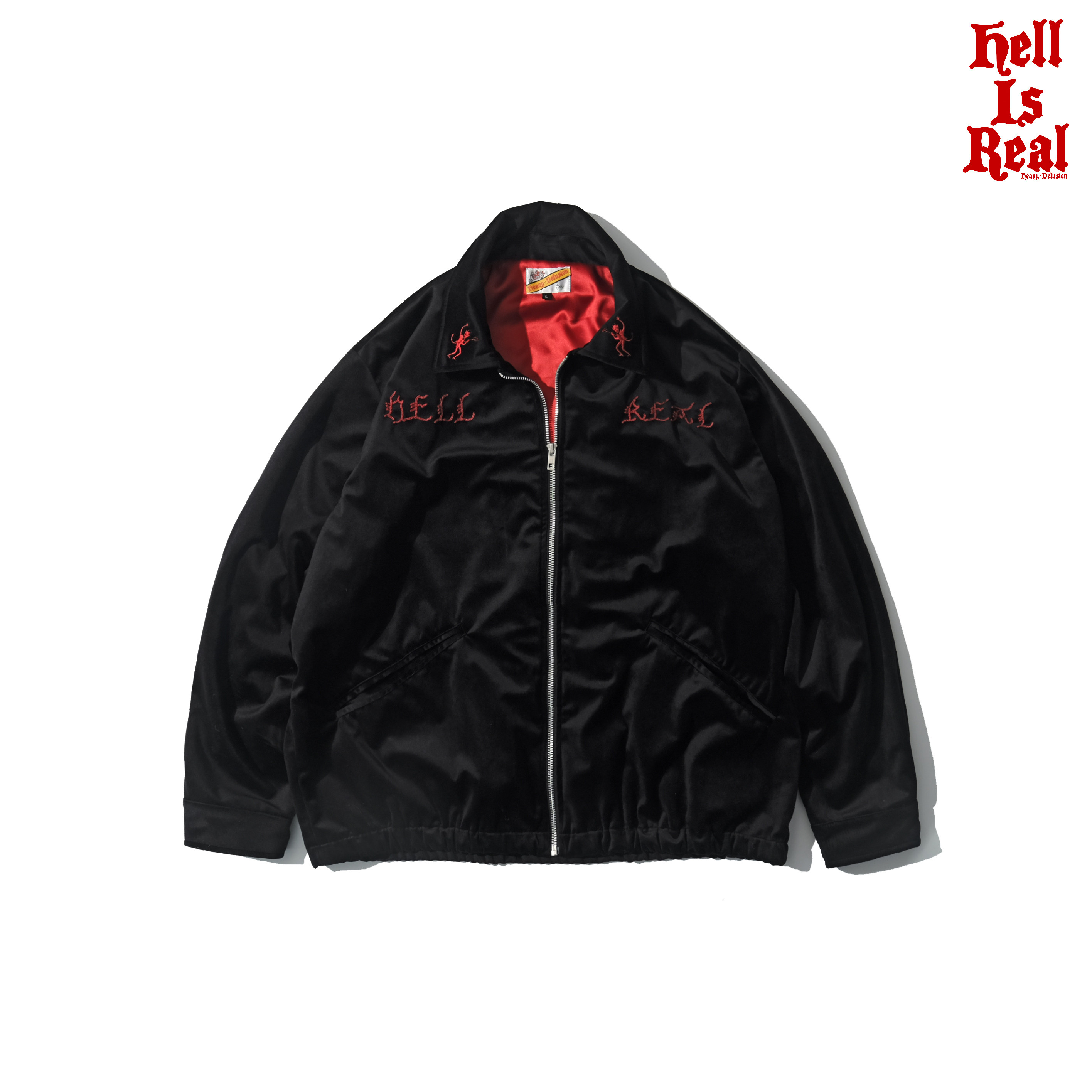 H-D HELL IS REAL 主题限定 复古武骨风刺绣丝绒夹克