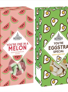 澳洲代购直邮 Bonds of London 软蓬蓬鸡蛋蜜桃香蕉软糖 140g