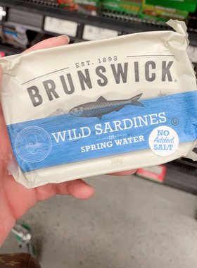 澳洲代购直邮Brunswick Sardines wild 沙丁鱼罐头 无盐泉水 106g