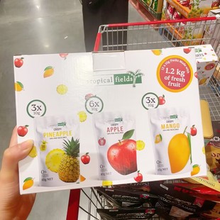 澳洲直邮 tropical fields 混合水果冻干苹果*6芒果*3菠萝*3 120g