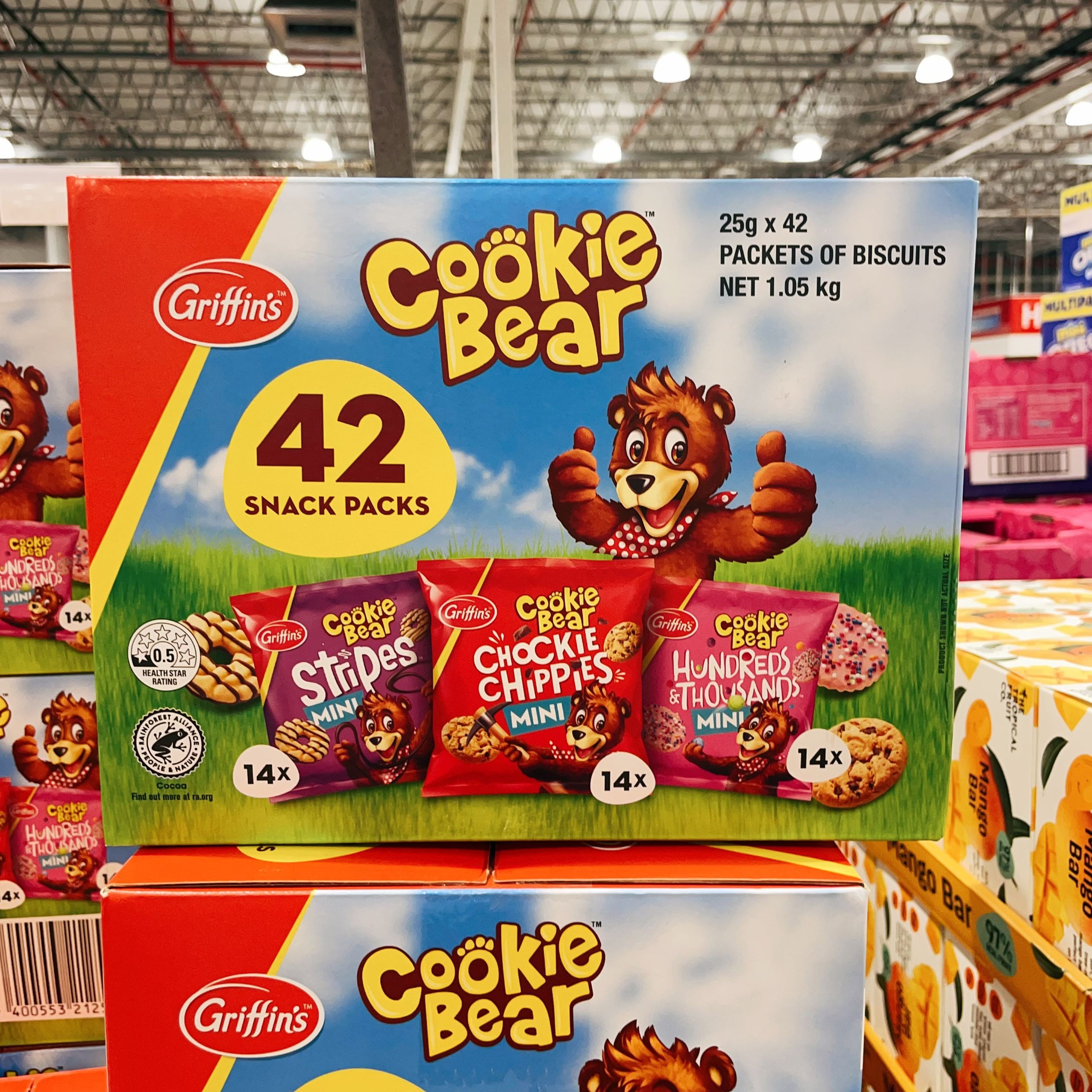 澳洲代购直邮 arnotts 雅乐思泰迪熊午餐盒量贩装 巧克力曲奇礼盒