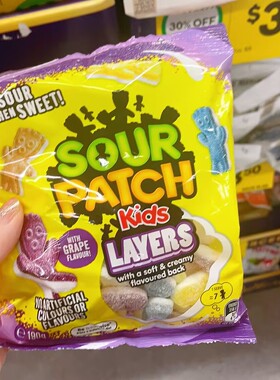 澳洲直邮 酸粉糖 Sour Patch西瓜味果汁软糖儿童糖果酸爽好吃190g