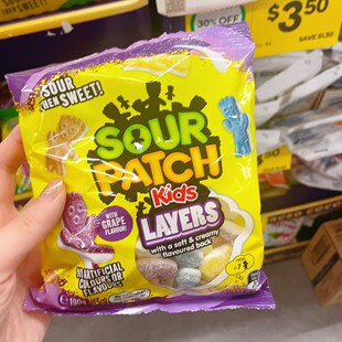 澳洲直邮 酸粉糖 Sour Patch西瓜味果汁软糖儿童糖果酸爽好吃190g