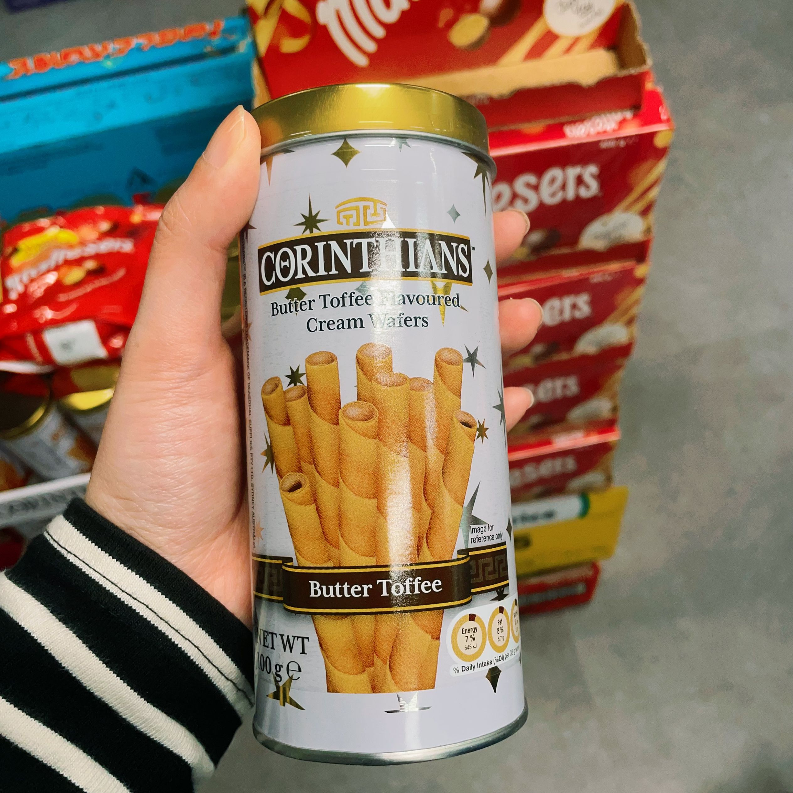 澳洲代购直邮Corinthians Monetta奶油夹心巧克力华夫饼蛋卷 350g