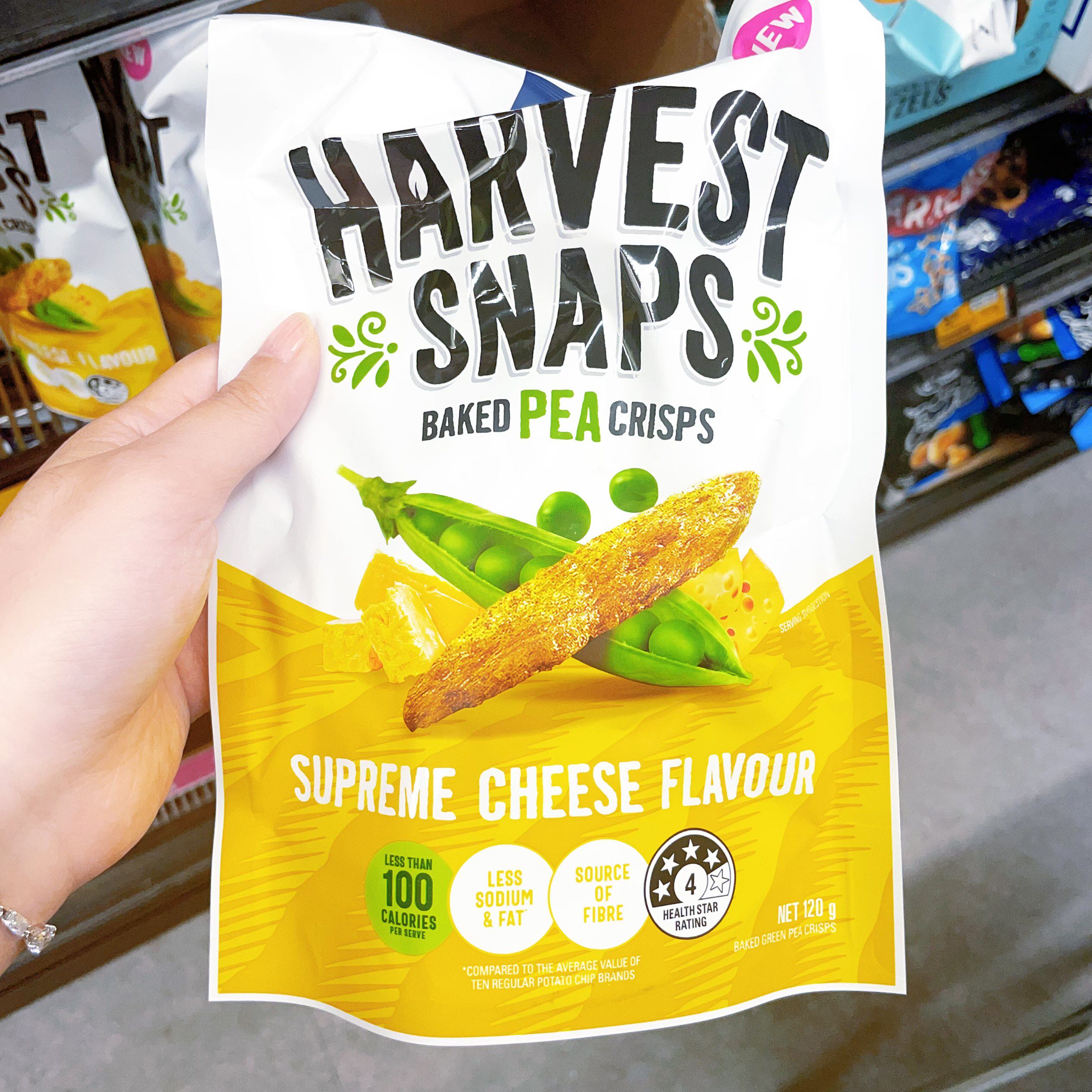 澳洲代购直邮 Harvest Snaps烘烤健康豌豆脆鹰嘴豆零食新包装120g