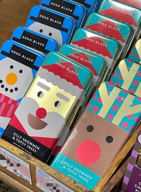 澳洲代购直邮 koko black 圣诞限定 雪人圣诞树巧克力铅笔盒 150g