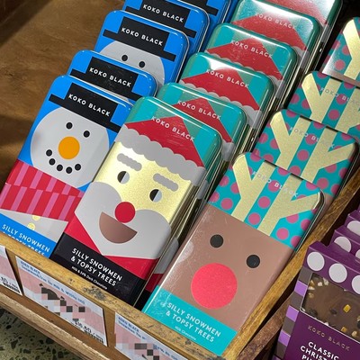 澳洲代购直邮 koko black 圣诞限定 雪人圣诞树巧克力铅笔盒 150g