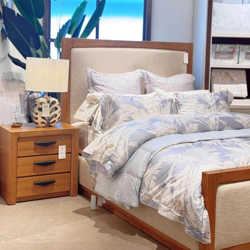 HH美式Layton布艺双人床 harbor简美乡村卧室实木床婚床可定制