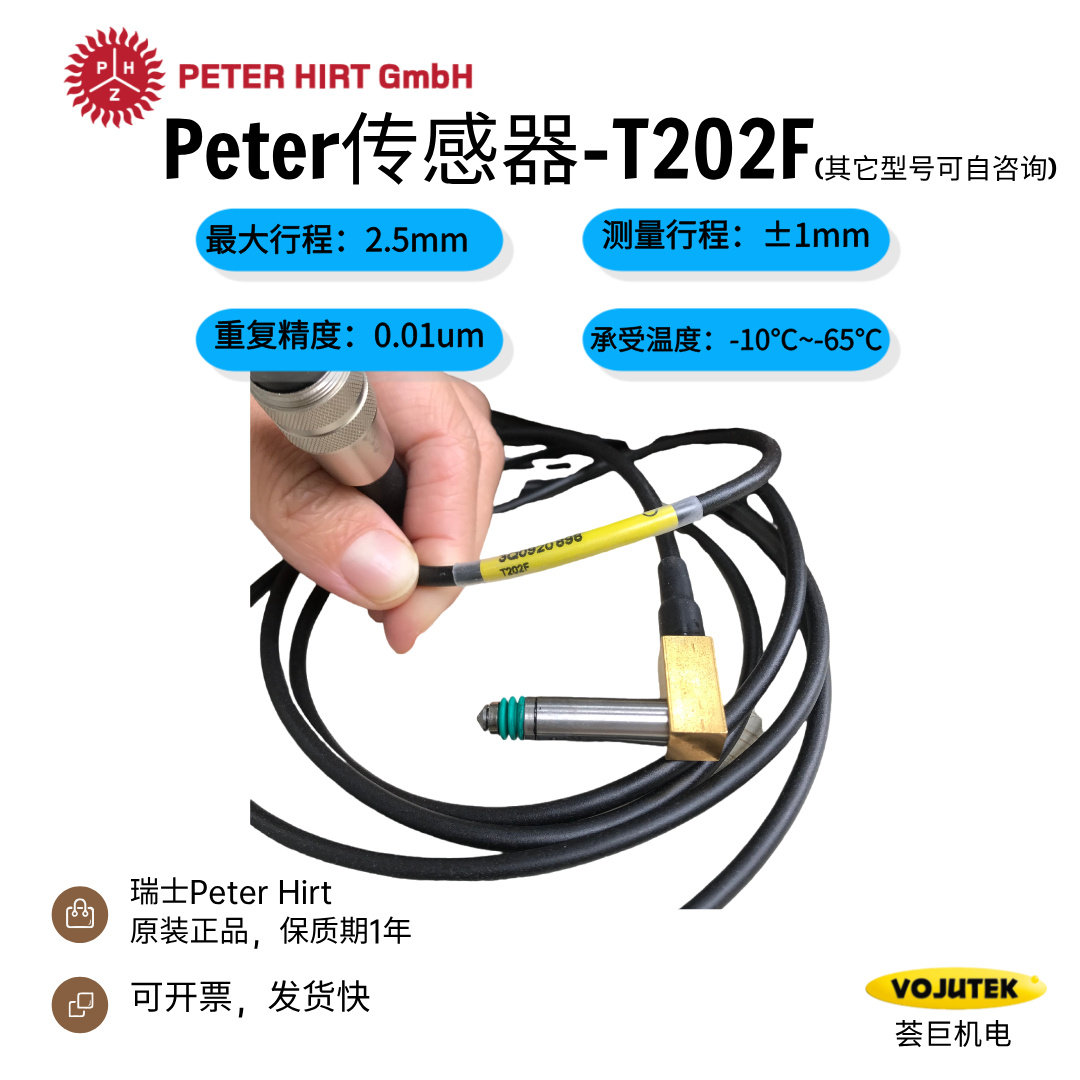 瑞士Peter位移传感器高精度T202F接触式电感测头传感器笔试传感器