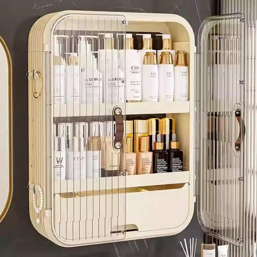 【双开门】免打孔防水壁挂置物架