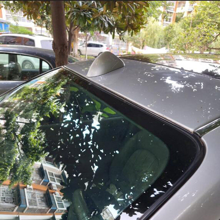 새로운 SUNSHINE LIWEI 자동차 앞 안테나 수정 상어 지느러미 꼬리 내장 라디오 케이블 회색 티타늄 빈 금