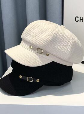 八角帽女2026新款显脸小贝雷帽韩版春款百搭夏季女士鸭舌帽英伦风