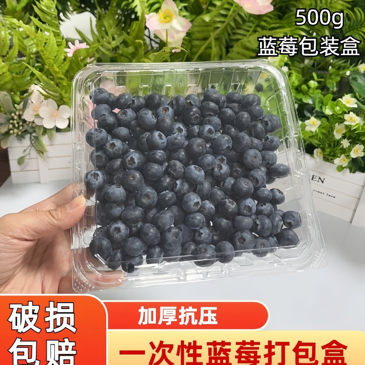 500g克加厚蓝莓盒子树莓打包盒
