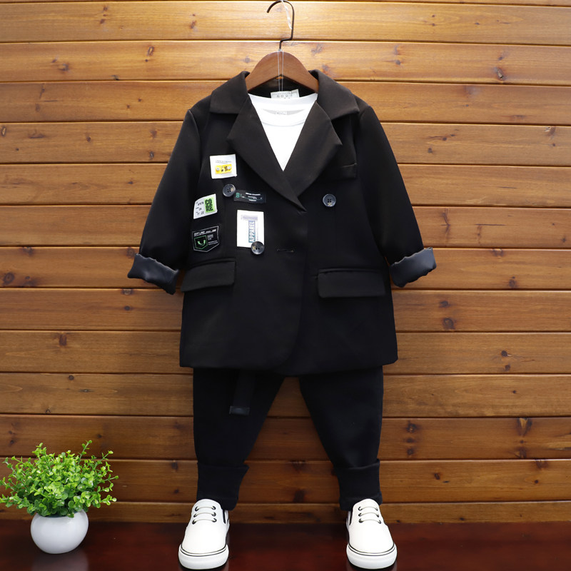泱泱童装男童小西装外套儿童洋气休闲西服春秋季帅气时尚新款上衣