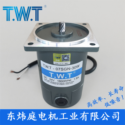 twt电机  07SGN-30W直流减速电机 07SP 24V 90V台湾东炜庭电机
