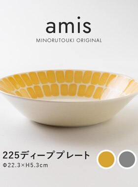 釉下彩日本进口美浓烧陶瓷amis深餐盘西餐盛菜汤汁意面炖菜大盘子