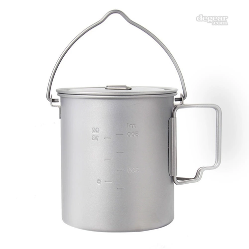 На открытом воздухе Pure Titanium складная ручка с водной чашкой титановой кампания портативная открытая чистая титановая чашка может настроить логотип