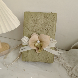 高级薄荷绿肌理感艺术包装纸diy送男友生日礼物包装礼盒打包材料