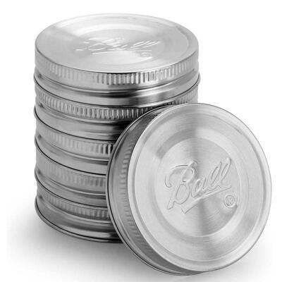 Ball不锈钢密封盖梅森瓶一体杯盖梅森杯盖304不锈钢盖水杯盖Mason