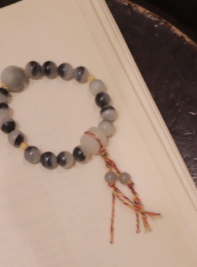 和田玉*春水渡手串*18K金镶嵌PC22121217多样性发其一