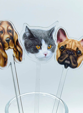 Custom Pet Drink Stirrers 定制宠物狗狗猫咖啡果汁鸡尾酒搅拌棒