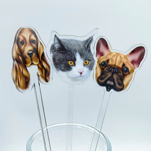 Custom Pet Drink Stirrers 定制宠物狗狗猫咖啡果汁鸡尾酒搅拌棒