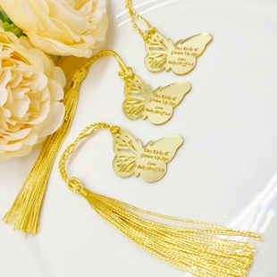 个性化定制名字亚克力镜面标签礼物装饰洗礼生日婚礼喜糖伴手礼