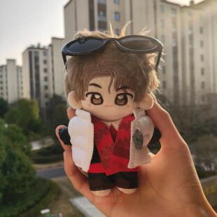 丁禹兮同款娃衣春晚联排羽绒马甲冲锋衣围巾10/20cm棉花娃娃挂件