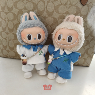 深圳校服套装经典款男女款POLO翻领T恤拉布布labubu娃衣定制LOGO