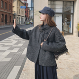 高级感短款双面羊绒大衣女2025秋冬新款韩版宽松休闲百搭毛呢外套，女装毛呢外套，2C077