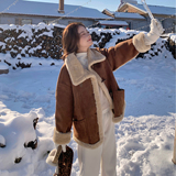 2C077-3081新款主推款皮毛一体P225K338，女装皮草，2C077