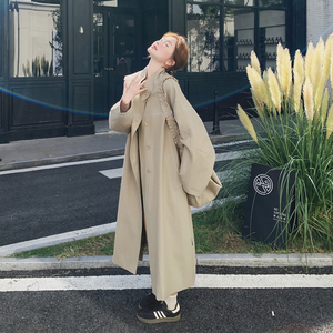 巨好看宽松休闲卡其色风衣外套女春秋2025新款小个子大衣流行爆款图片