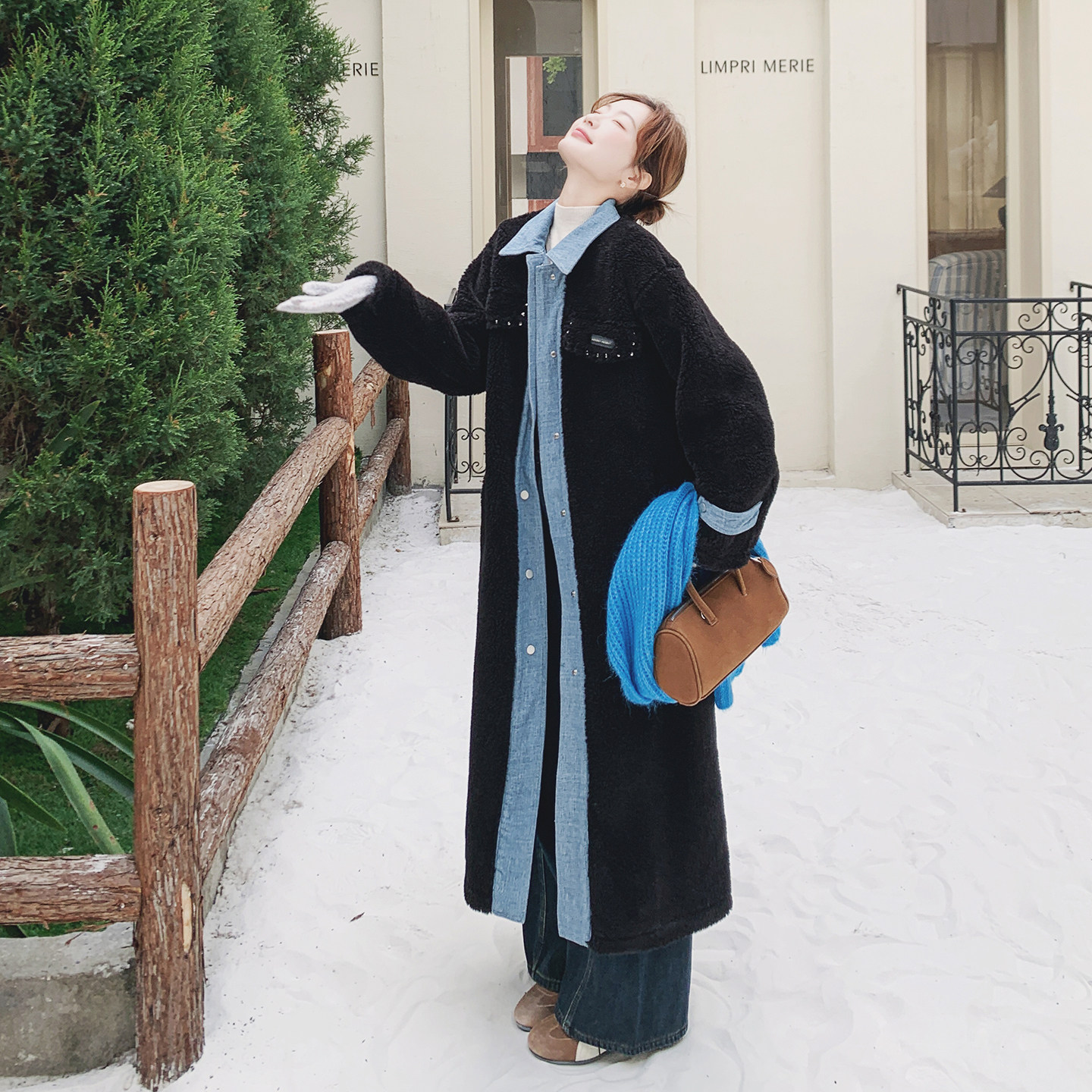 2C077-3077新款主推款皮毛一体外套P265K398，女装皮草，2C077