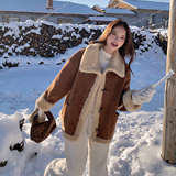 2C077-3081新款主推款皮毛一体P225K338，女装皮草，2C077