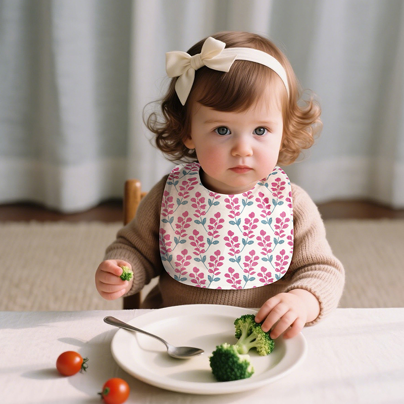 婴儿口水巾纯棉a类U型围嘴宝宝防水防吐奶新生纱布食饭兜秋冬加长