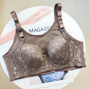 日本前系扣挂钩胸罩有钢圈大码文胸薄款无海绵收副乳美背防下垂女