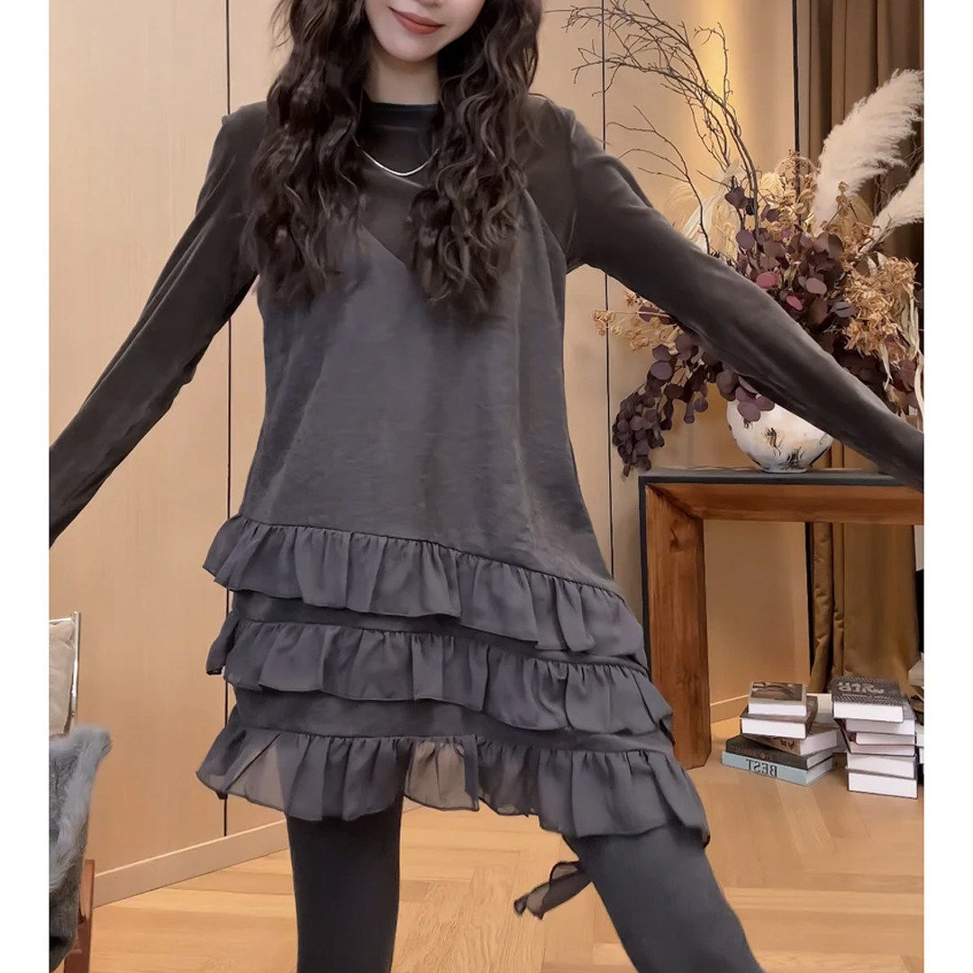 时尚休闲不规则显瘦连衣裙2026早春季新款洋气百搭蛋糕吊带裙子女,女装/女士精品,连衣裙,淘宝优惠券,粉丝福利购,淘宝优惠卷