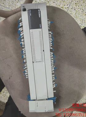 （宏强工控）三菱PLC，FX3U-128MR，橙色实物图，带个扩展模块，