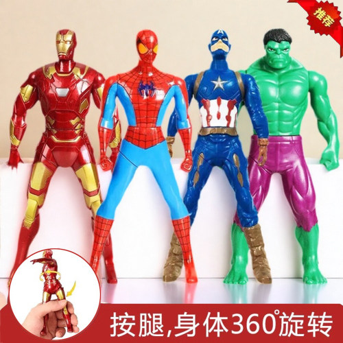 旋转蜘蛛侠英雄人物模型玩具